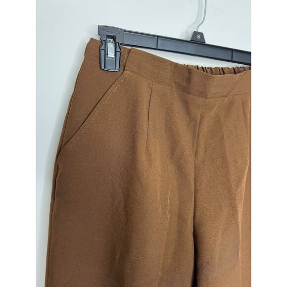 Salon Studio Pull On Vintage Pants ~ Sz 8P ~ Brown~ High Rise ~ - Picture 3 of 9